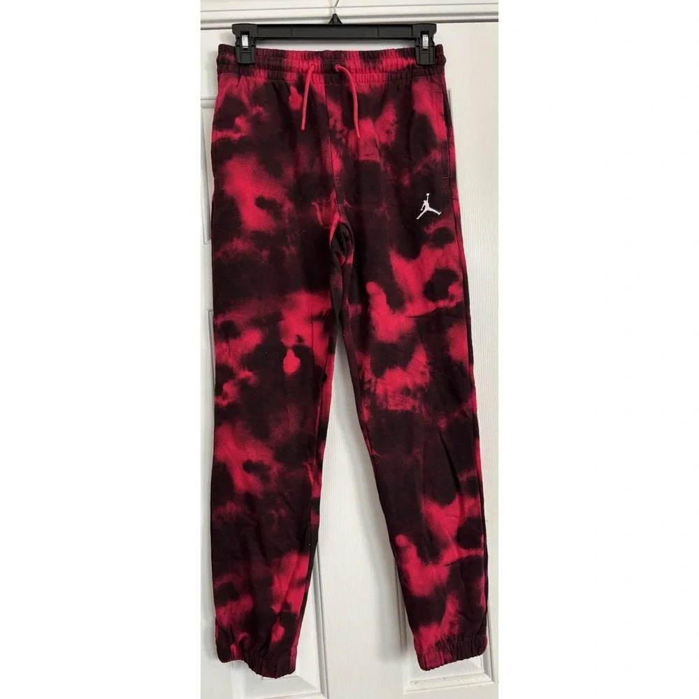 KidsNike Jordan Sweat Pants And Hoodie Set Size L Red And Black
